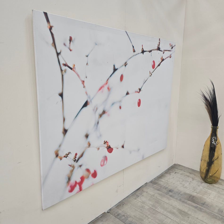 Großes Leinwandbild Wandbild Natur Zweige Beeren Rot Gebraucht