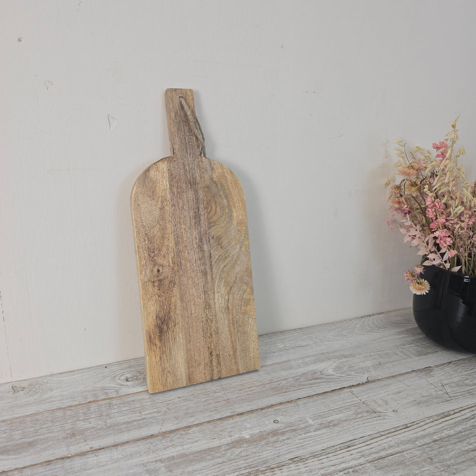 Servierbrett 50cm Holz Natur Mit Griff Schneidebrett Deko