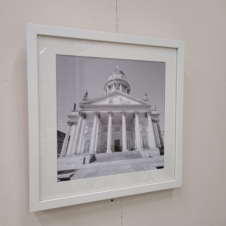 Wandbild Deutscher Dom Berlin Schwarz-Weiß gerahmtes Foto Deko Gebraucht