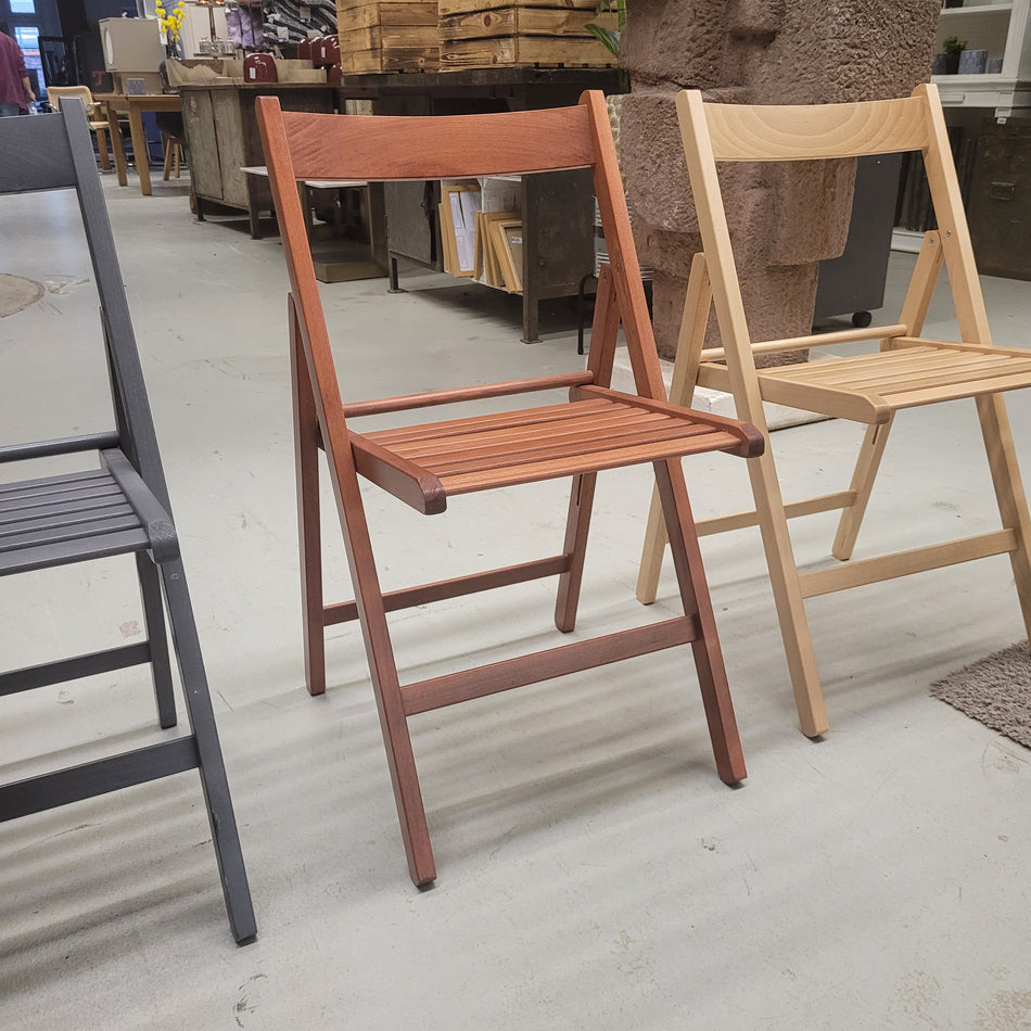 Stuhl Klappstuhl Holz dunkel Gartenstuhl Outdoor
