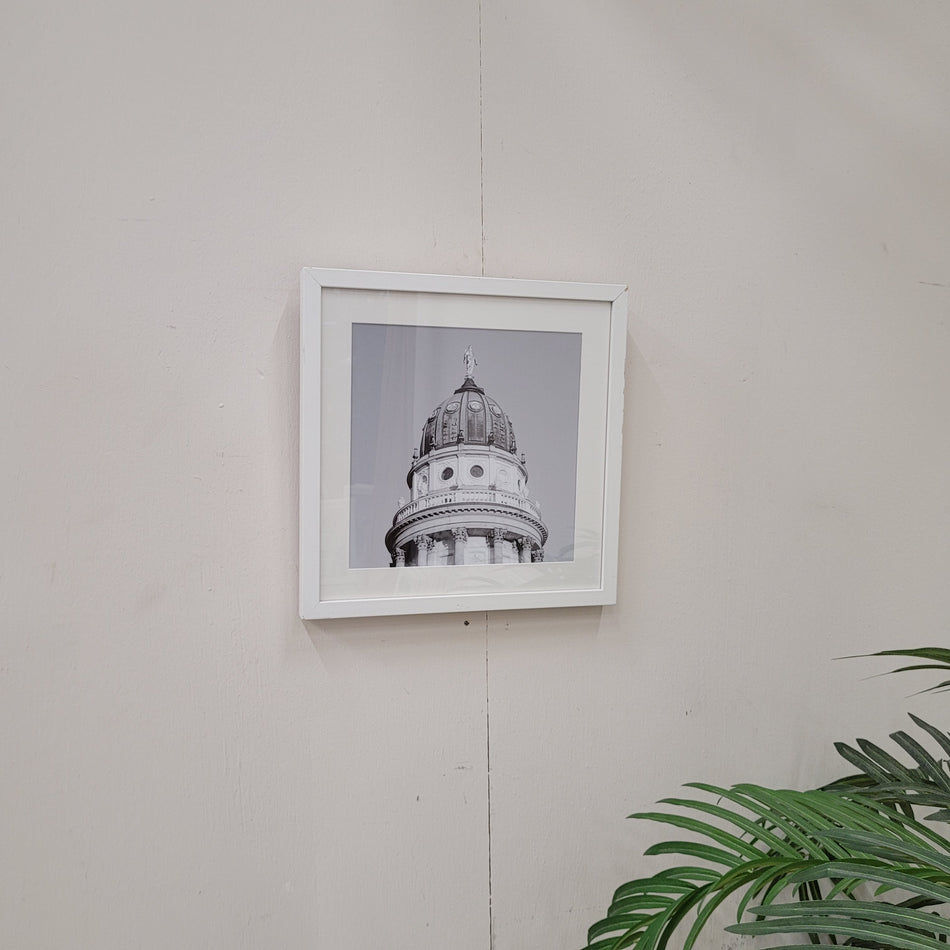 Wandbild Französische Domspitze Berlin Schwarz-Weiß gerahmtes Foto Deko Gebraucht