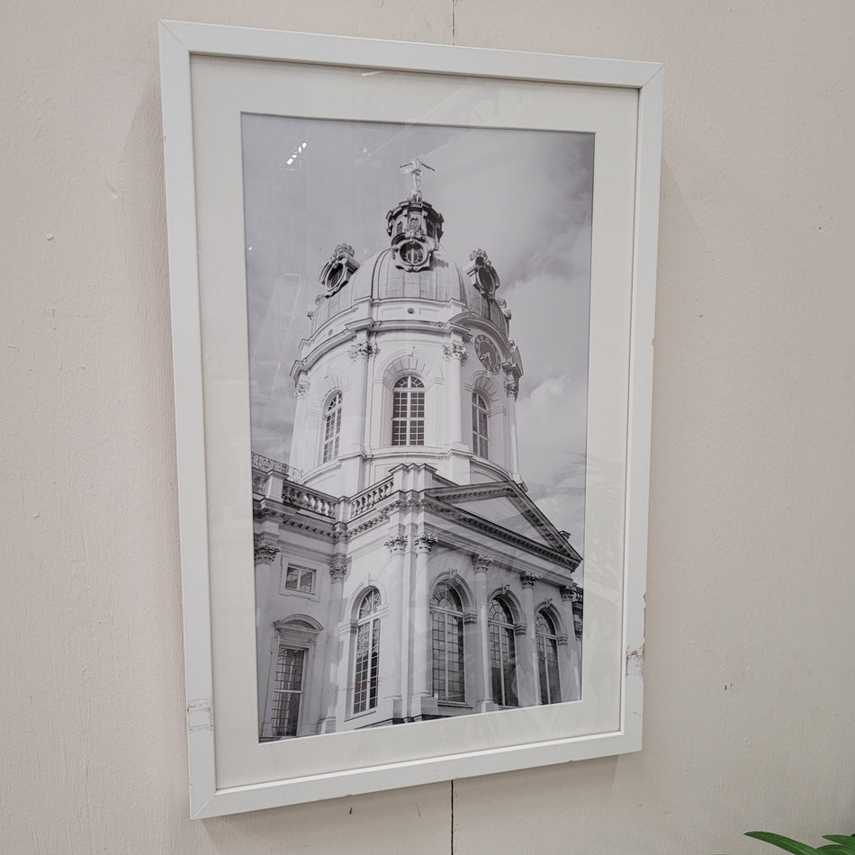 Wandbild Schloss Charlottenburg Berlin Schwarz-Weiß gerahmtes Foto Deko Gebraucht