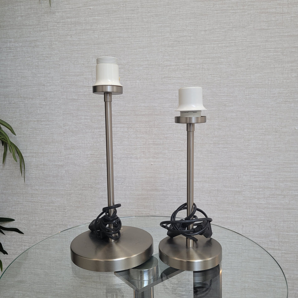 Tischlampe gebraucht silbern E27 Lampe