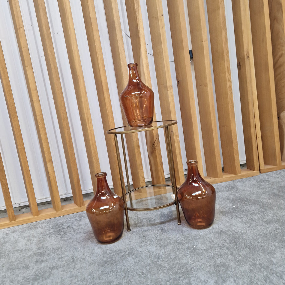 Bauchige Vase Glas 40cm hoch Glasvase, Blumenvase