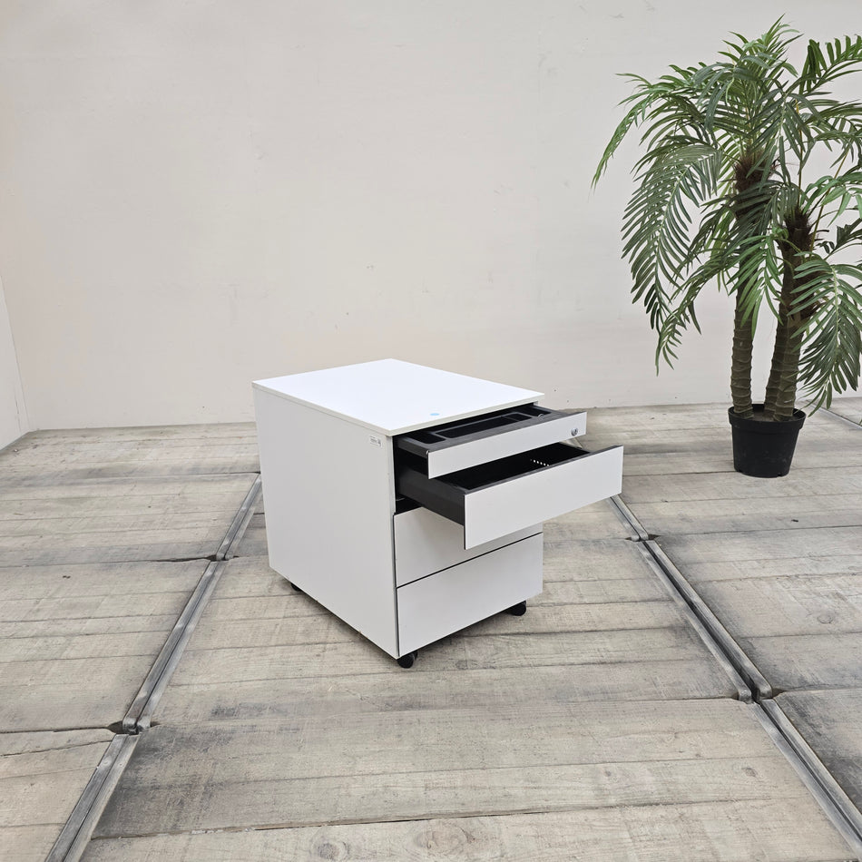 Rollcontainer Schubladencontainer 4 Schubladen Büro Weiß Gebraucht