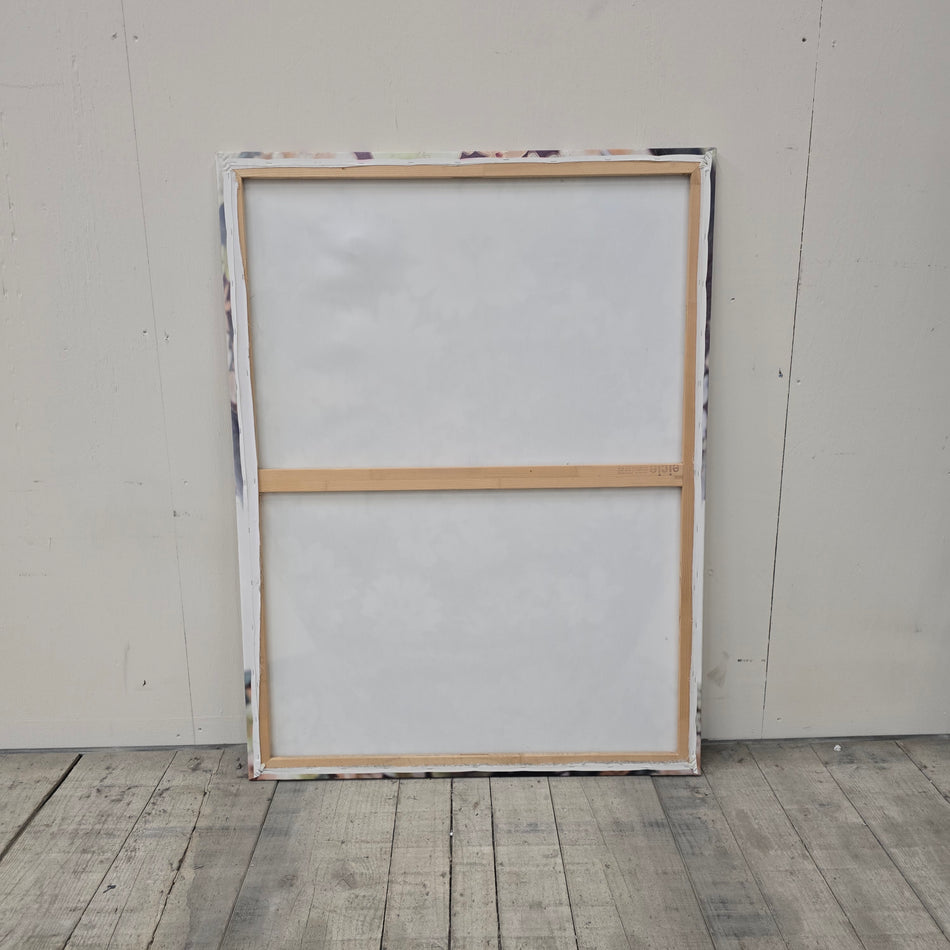 Wandbild 90x120 Kunstdruck Mehrfarbig Leinwand Blumen-Porträt Deko