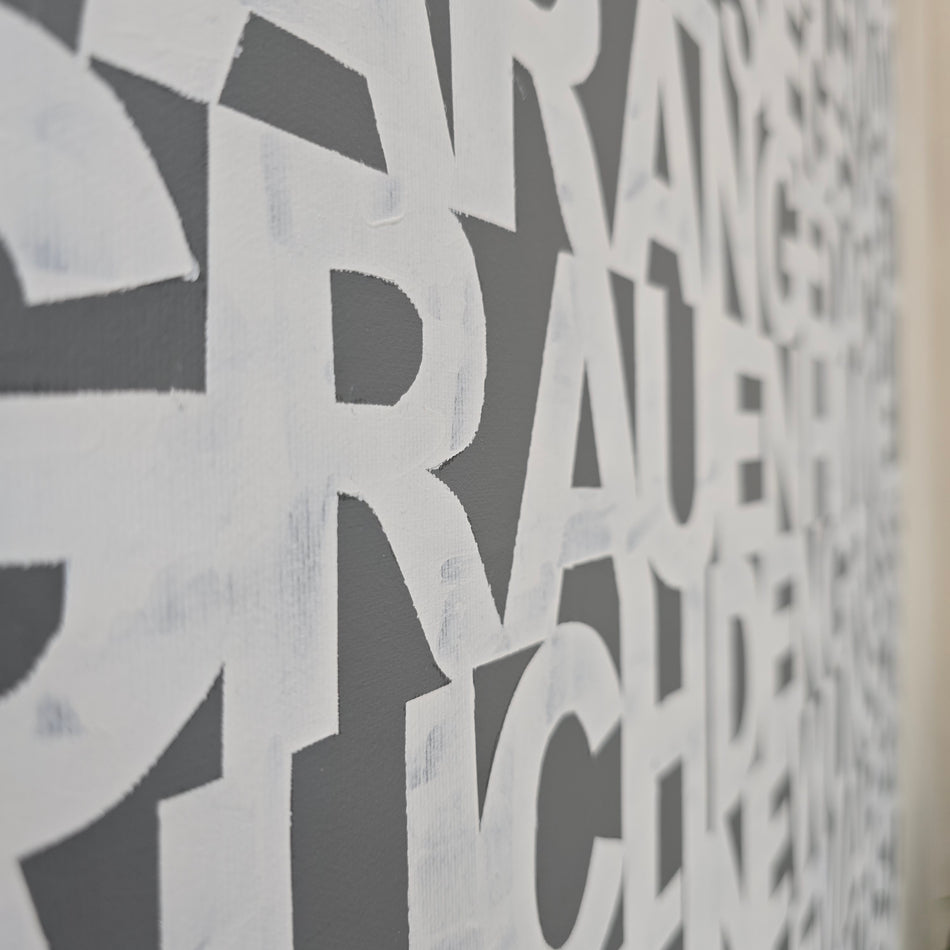 Leinwandbild Typografie Modern Kunst Spruch Wandbild Gebraucht
