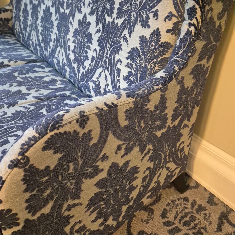 Luxus Sofa Couch blau gemustert Atlantic Hotel Hamburg gebraucht