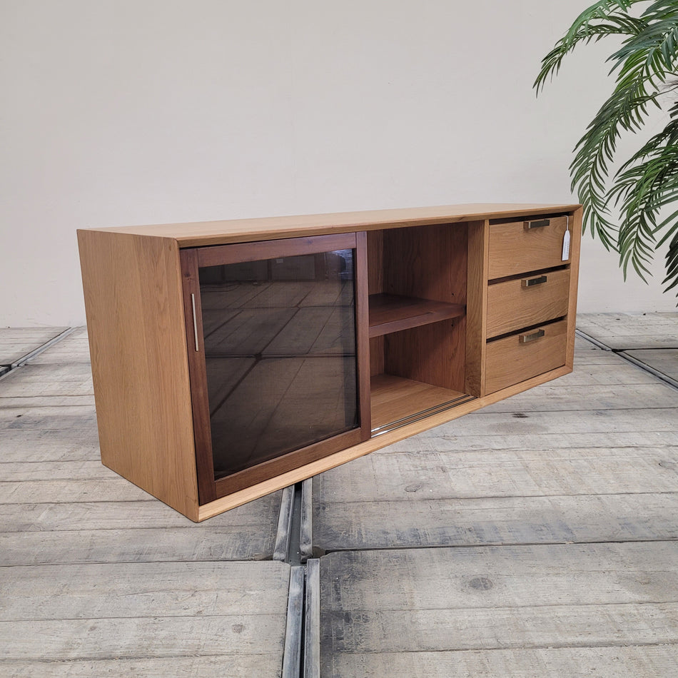 Chervil Kommode Eiche massiv Mängelexemplar Mid-Century