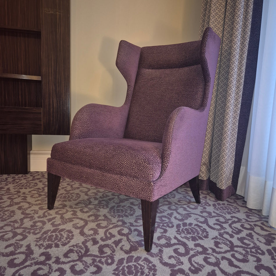 Luxus Ohrensessel lila gemustert aus Atlantic Hotel Hamburg Luxus Sessel gebraucht