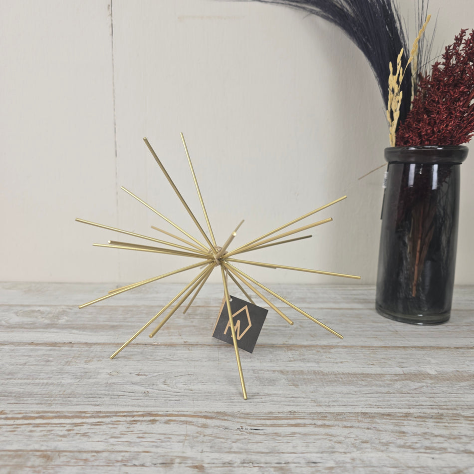 Housevitamin Ornament 25cm Feuerwerk Skulptur Metall Gold Deko