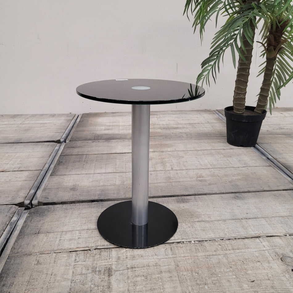 Runder Beistelltisch Schwarz Glas Tisch 50cm Gebraucht
