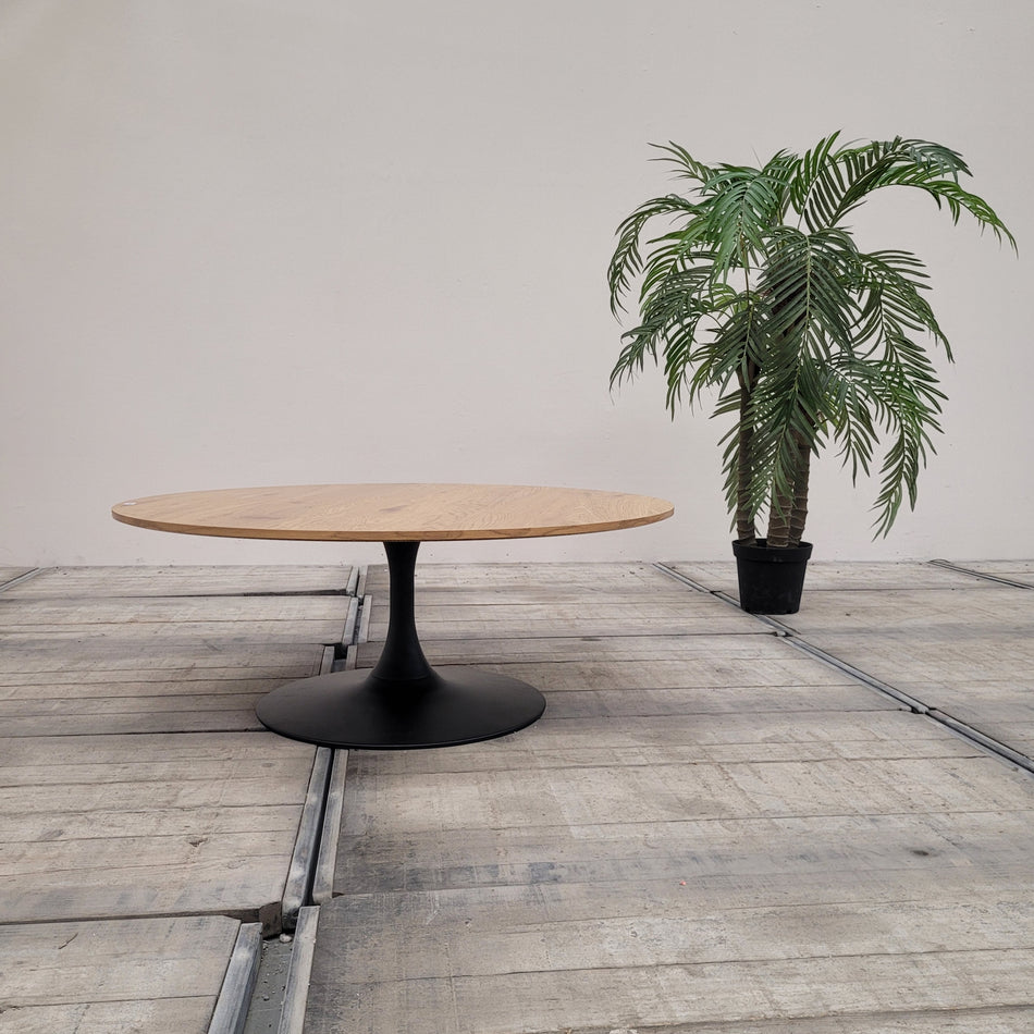 Kare Design Couchtisch Schickeria Eiche Schwarz Massivholz Rund Tisch