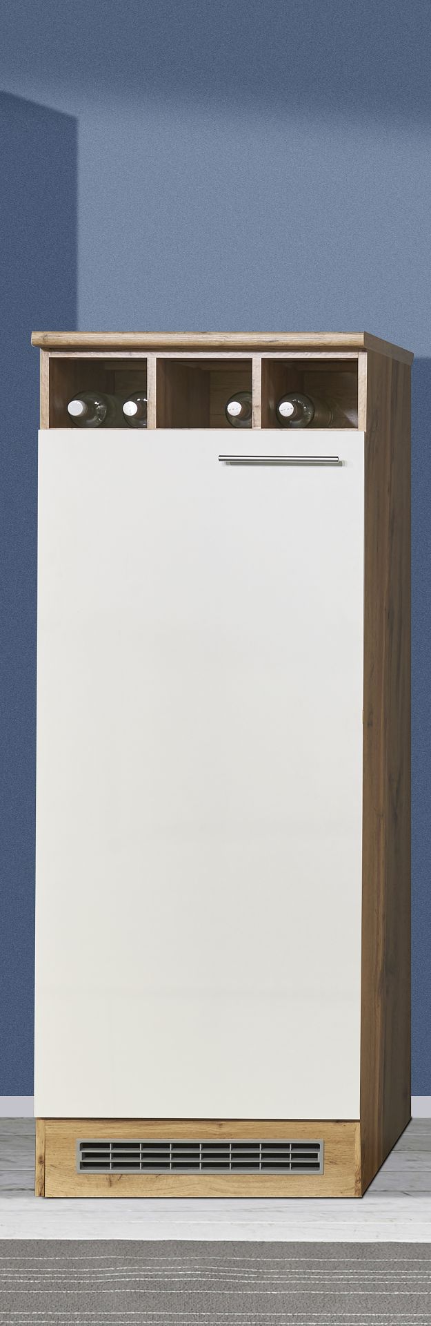 MADEIRA Kühlschrankumbau Wildeiche Weiß