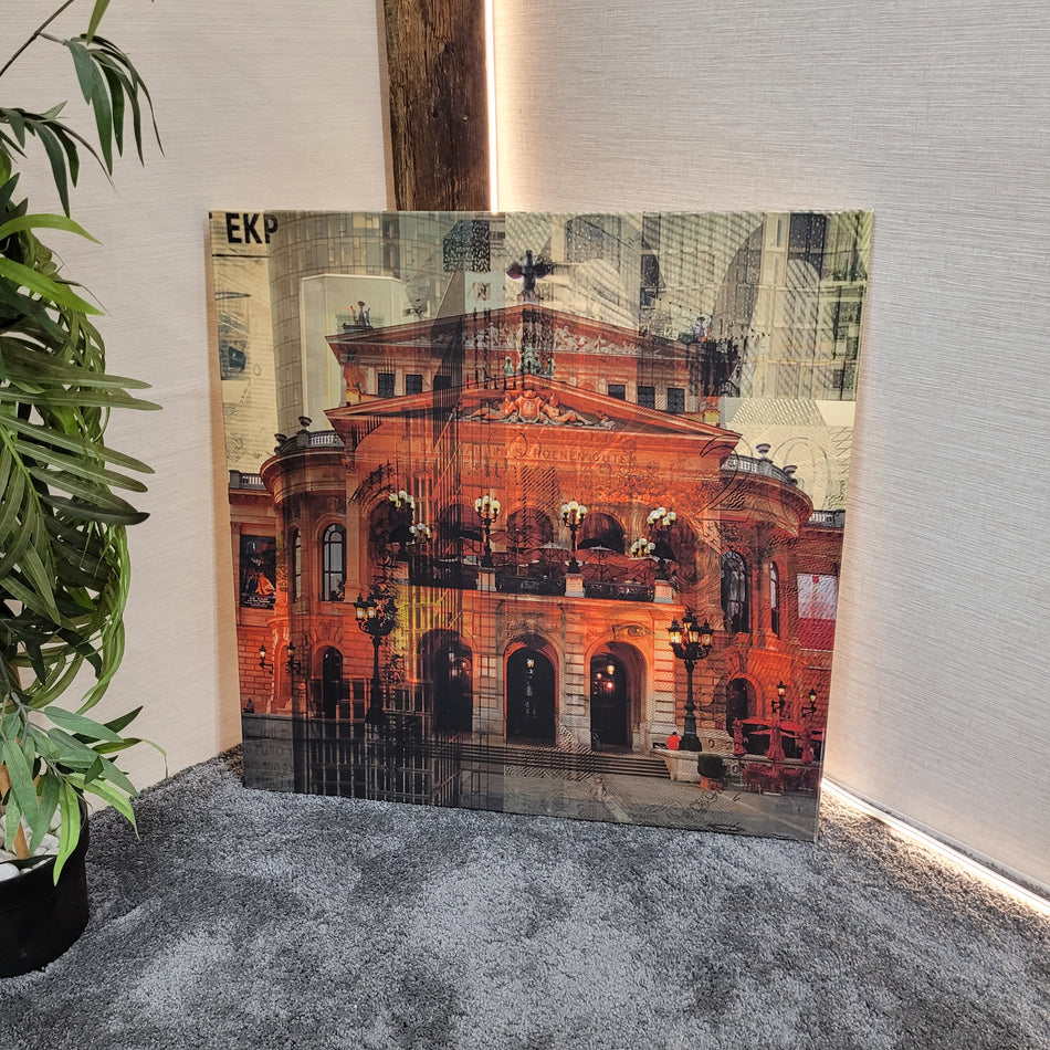 Leinwandbild Alte Oper Frankfurt Urban Art bunt Wandbild Großformat gebraucht 90x90