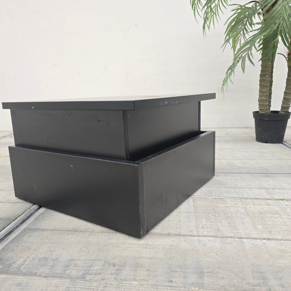 TV Lowboard Beistelltisch Schwarz Holz rollbar Tisch Gebraucht