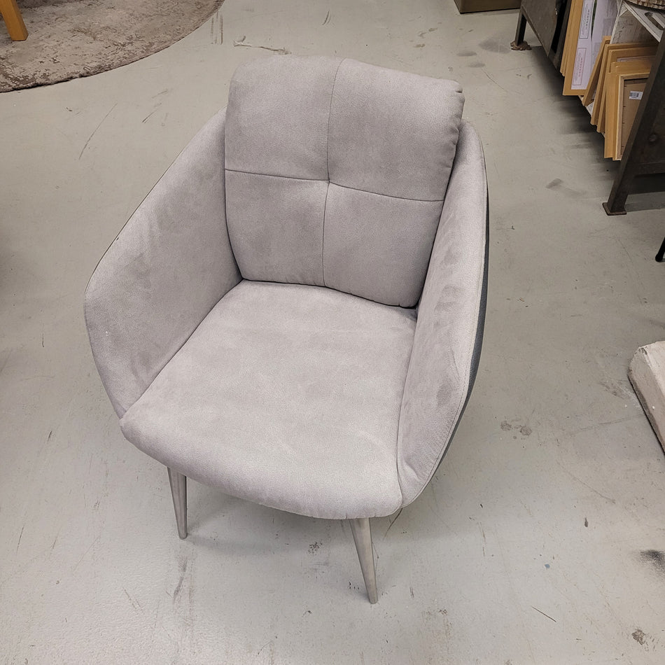 Armlehnstuhl Stuhl grau Leder Stuhl Designer