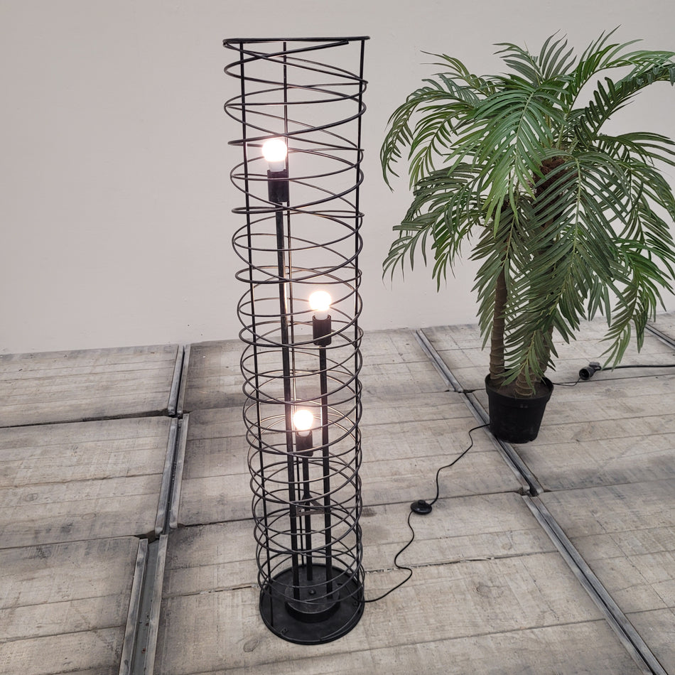Zijlstra Twister Stehleuchte Lampe Schwarz Metall 3-flammig Industrial Design