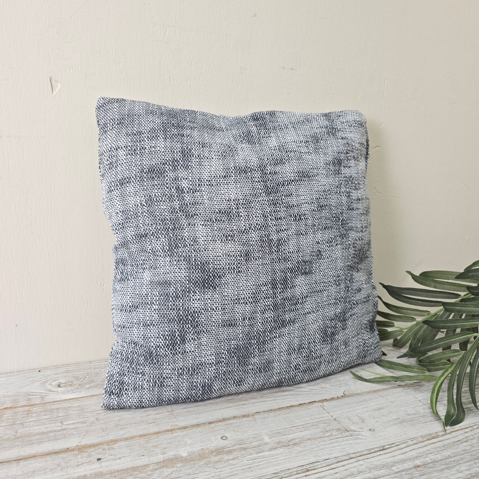 TISECO Kissen 45x45cm Zierkissen Grau Meliert Stoff Mit Reißverschluss Deko