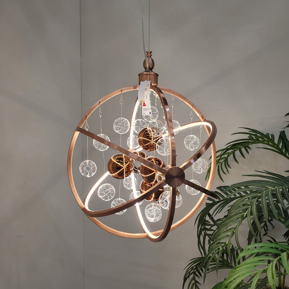 Kare Design Kupfer LED Universe Hängeleuchte Deckenlampe Lampe Gebraucht