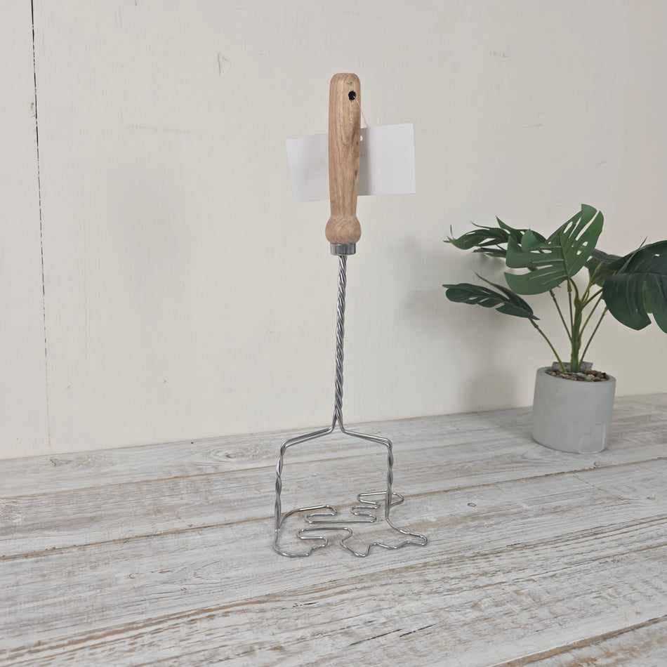 STUDIO ROEX Kartoffelstampfer 37cm Stampfer Küchenhelfer Holz Metall