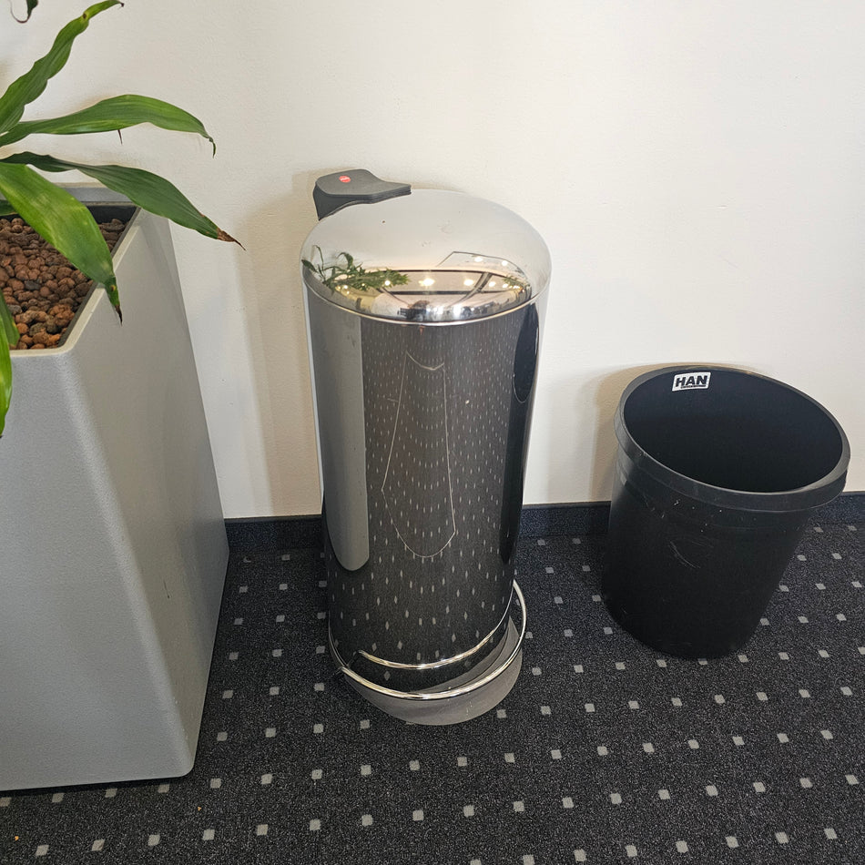 Mülleimer Papierkorb Hailo Chrom Büro