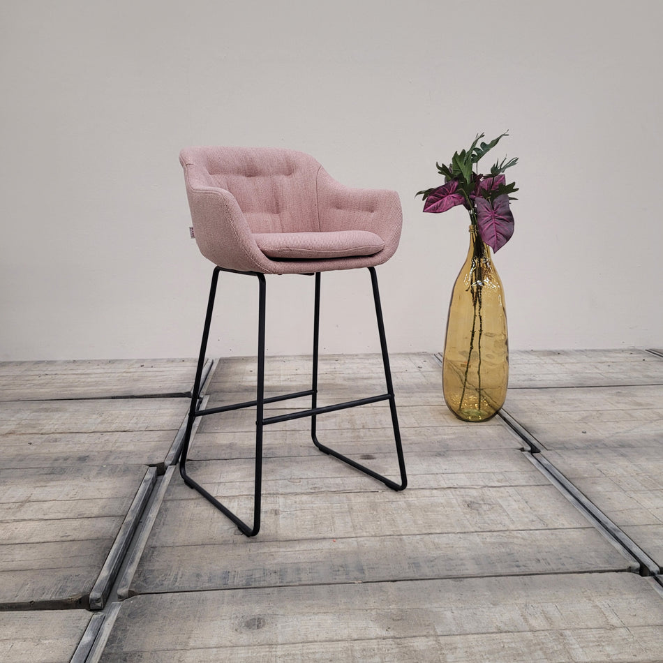 Kare Design Elaine Barhocker Rosa Altrosa Polsterhocker Tresenhocker