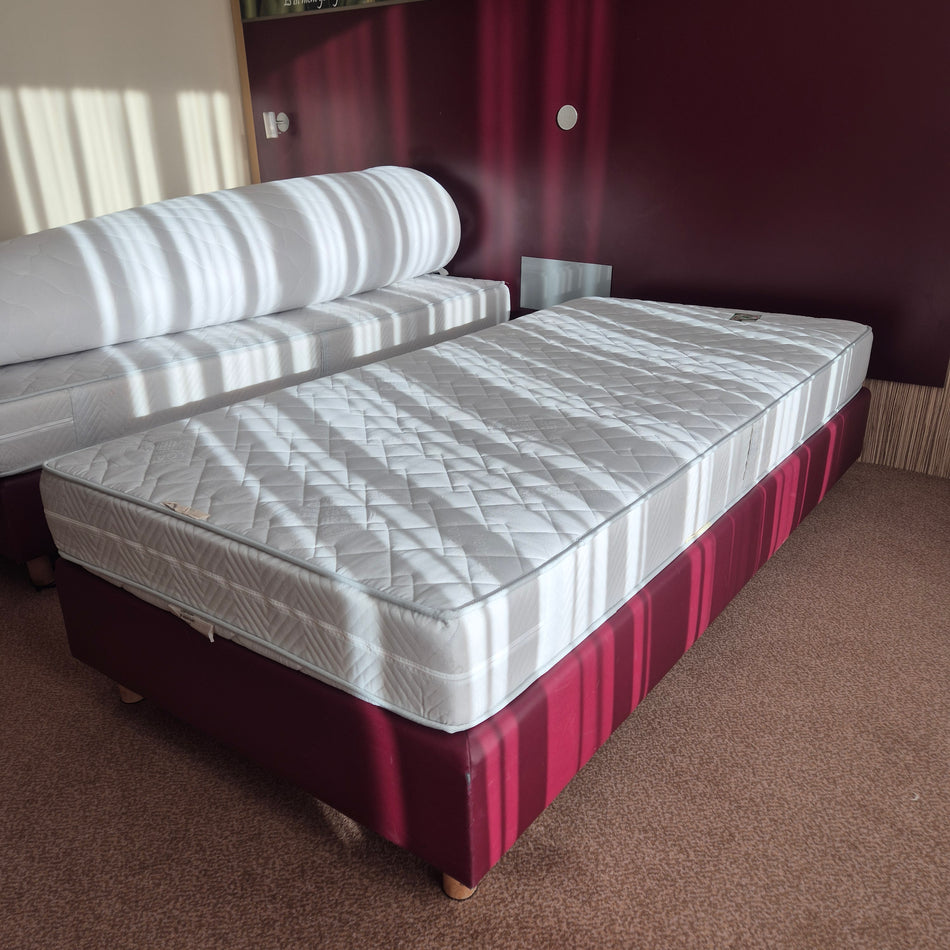 Boxspringbett mit Matratze 90x200 FBF Bordeaux