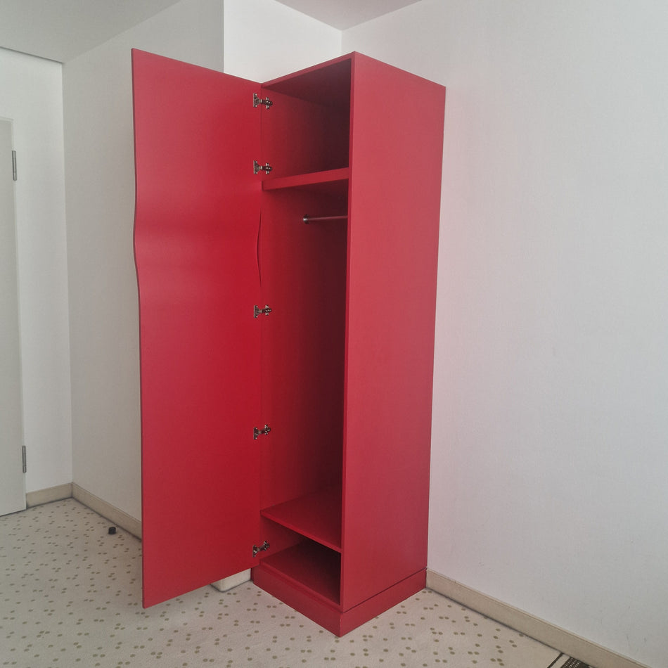 Kleiderschrank gebraucht rot  Holz Schrank 1-türig