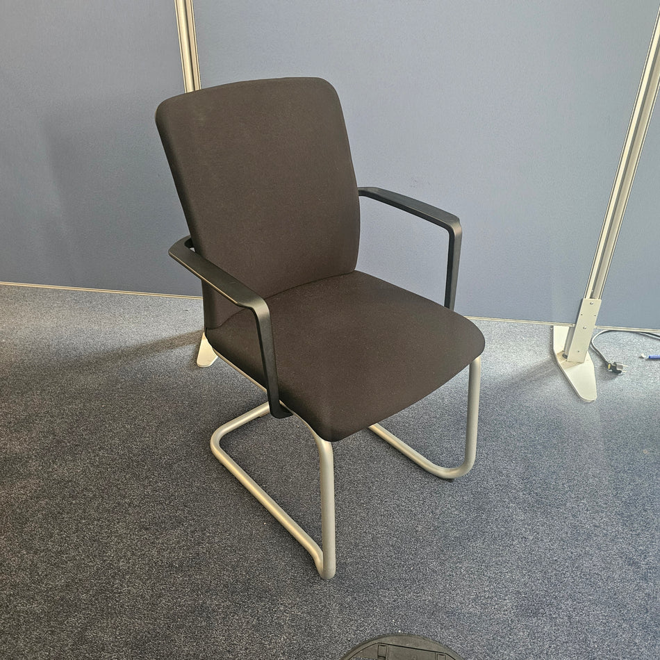 Besucherstuhl Freischwinger Steelcase Schwarz Stuhl Büro