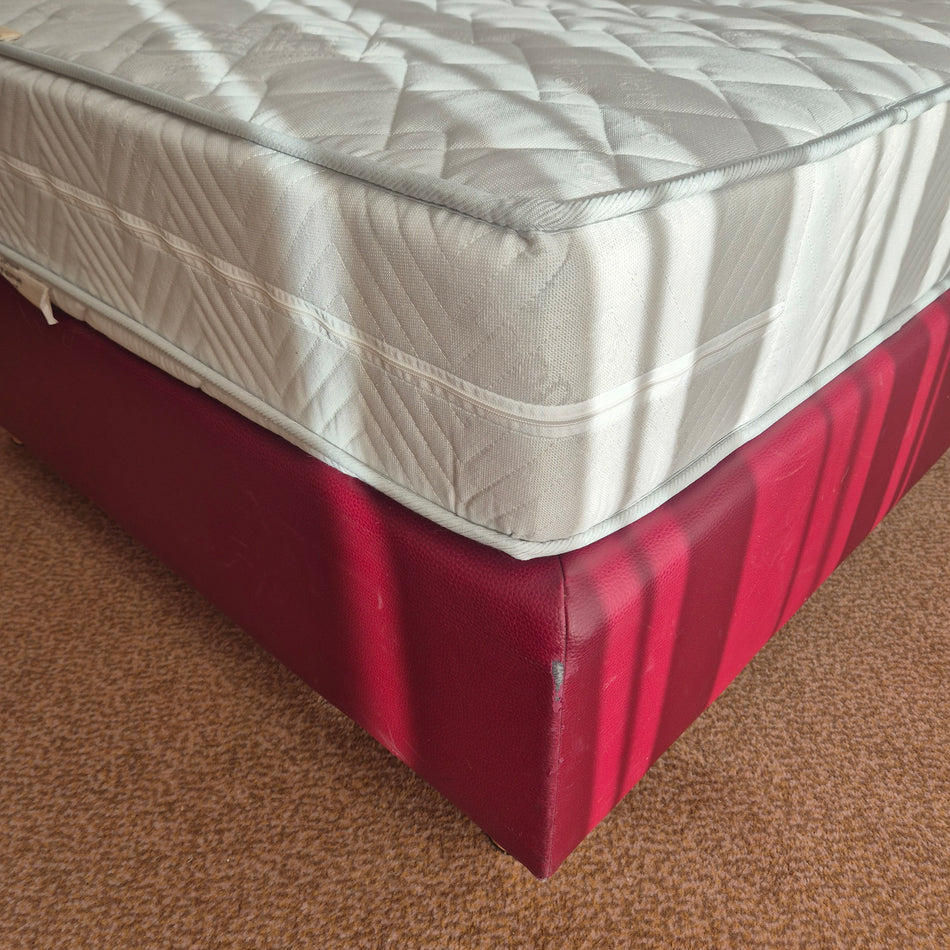 Boxspringbett mit Matratze 90x200 FBF Bordeaux