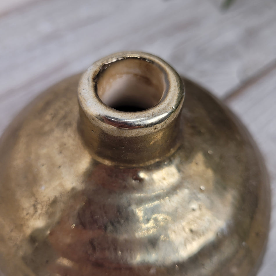 Countryfield Terri Kugelvase Keramik Vase Gold Schwarz Deko