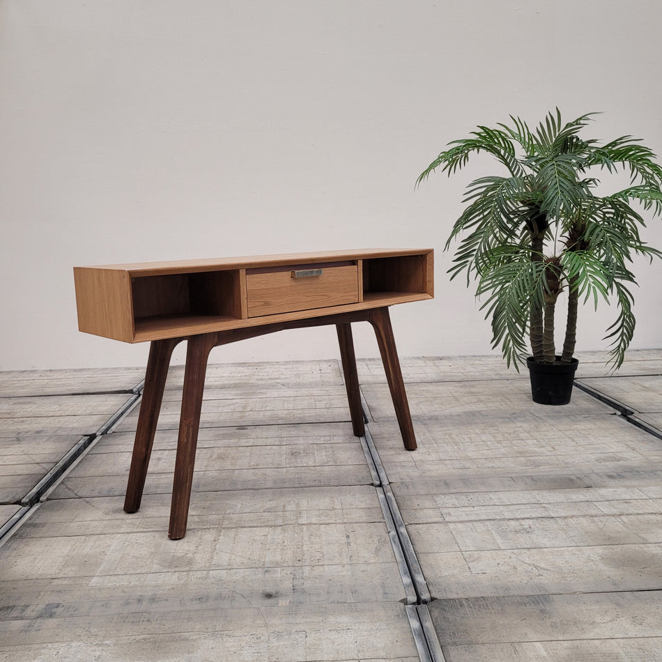 Chervil Konsolentisch Eiche Massivholz Schreibtisch Retro Vintage Tisch