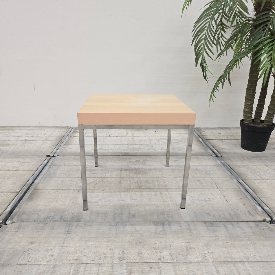 IKEA Klubbo Beistelltisch Buche Holz Quadratisch mit Metallgestell Tisch Gebraucht
