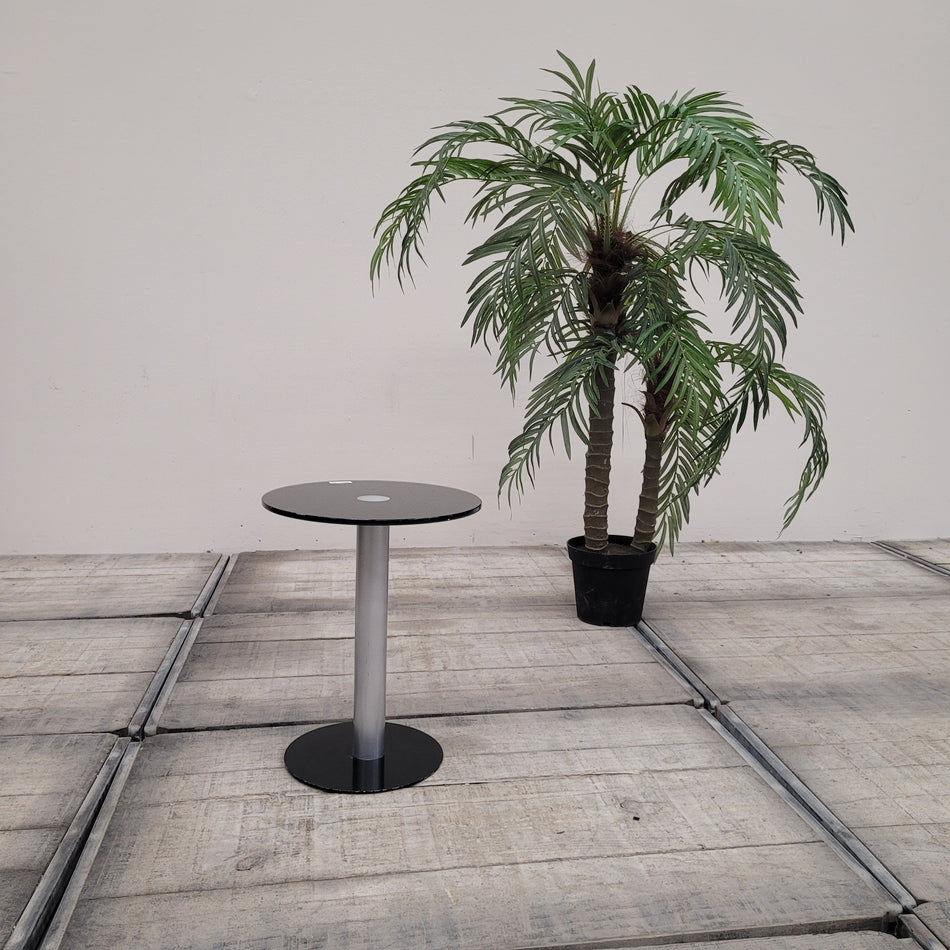 Runder Beistelltisch Schwarz Glas Tisch 50cm Gebraucht