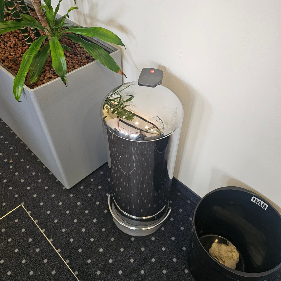 Mülleimer Papierkorb Hailo Chrom Büro