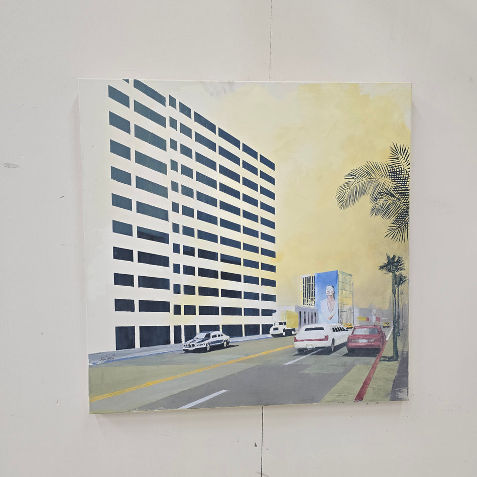 Gemälde Leinwandbild Groß Stadt Motiv Architektur Urban Kunst Deko