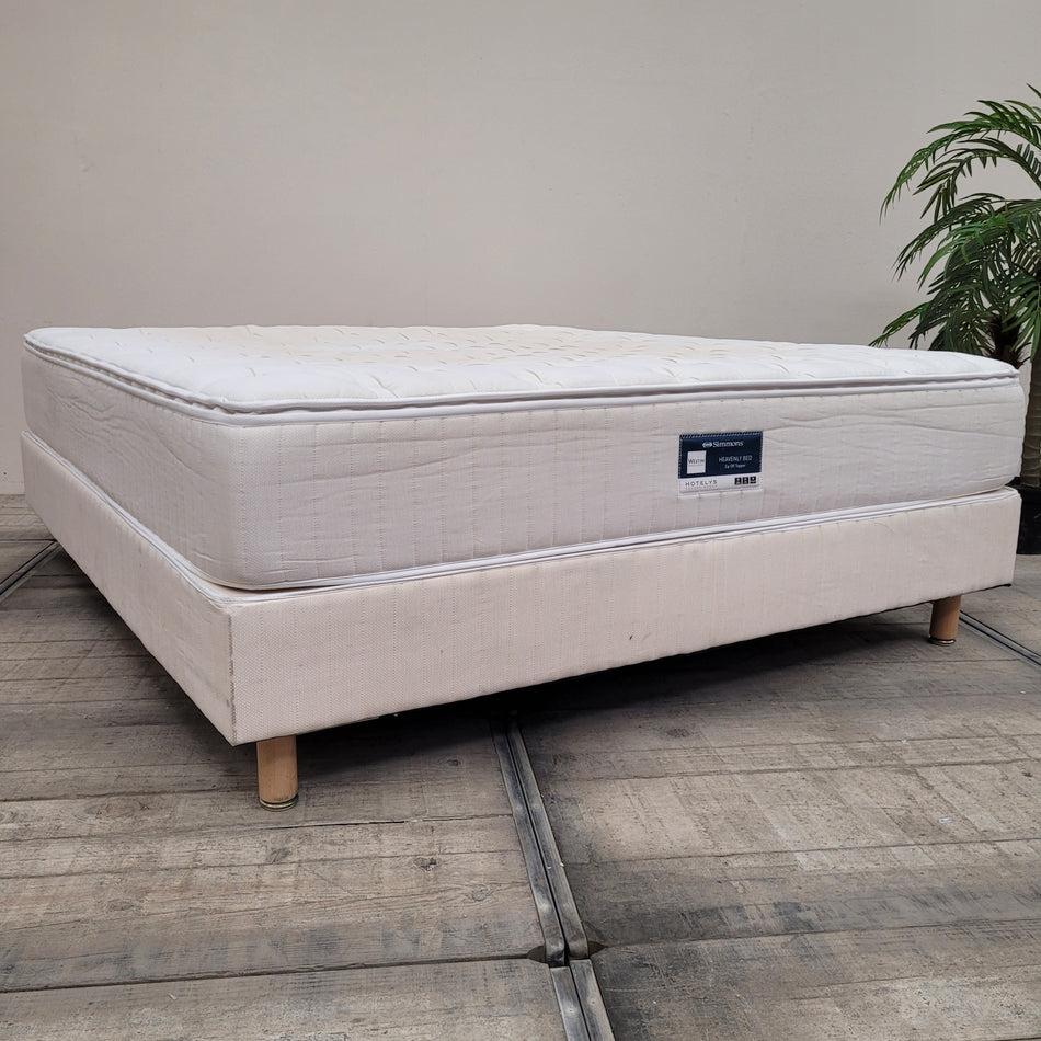 Simmons Heavenly Boxspringbett 180x200 inkl Matratze & Topper Bett Gebraucht
