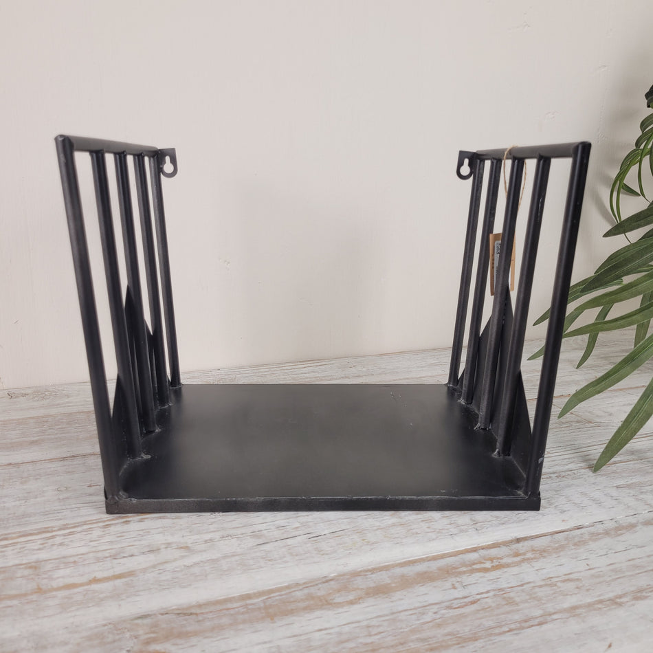 Design Wandregal Metall Schwarz Industrie Look 30cm Deko