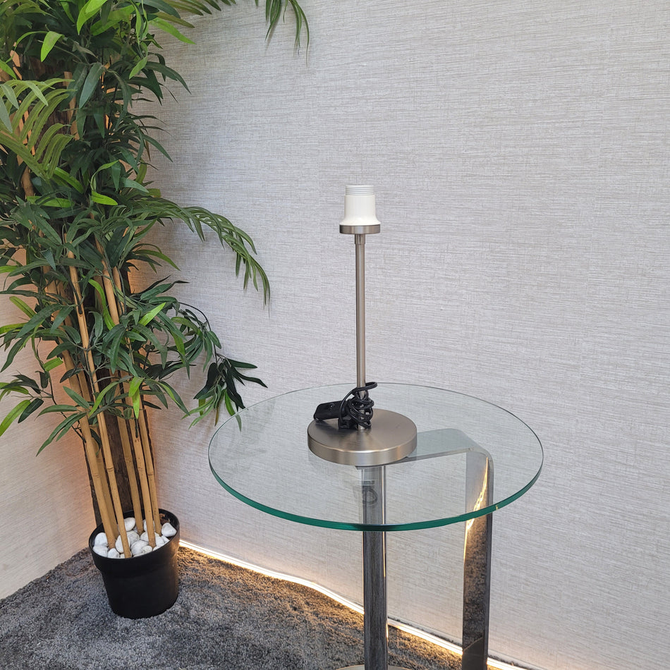 Tischlampe gebraucht silbern E27 Lampe