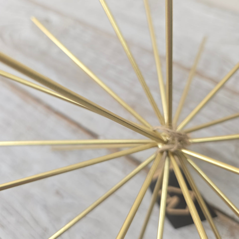 Housevitamin Ornament 25cm Feuerwerk Skulptur Metall Gold Deko