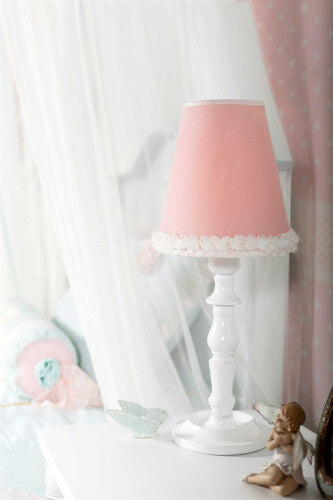 Cilek ROMANTIC Tischlampe Nachttischlampe Lampe Weiß/Rosa