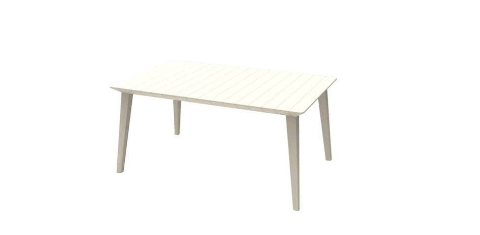 Tisch Bari 157x98cm Weiß Outdoor Esstisch Gartentisch