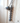 Deckenlampe grau Holz 43cm gedrechselt Landhaus Lampe